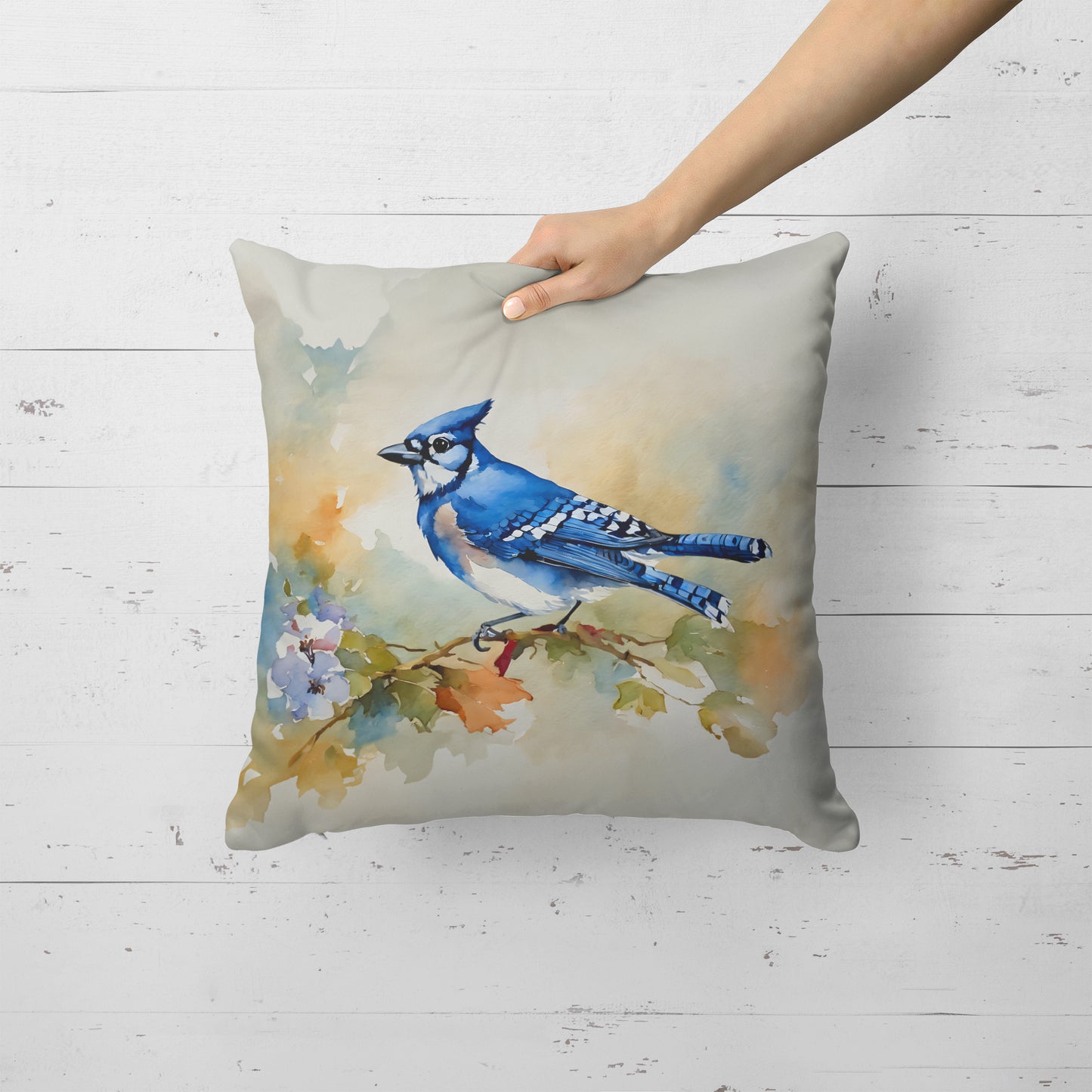 Blue Jay Throw Pillow