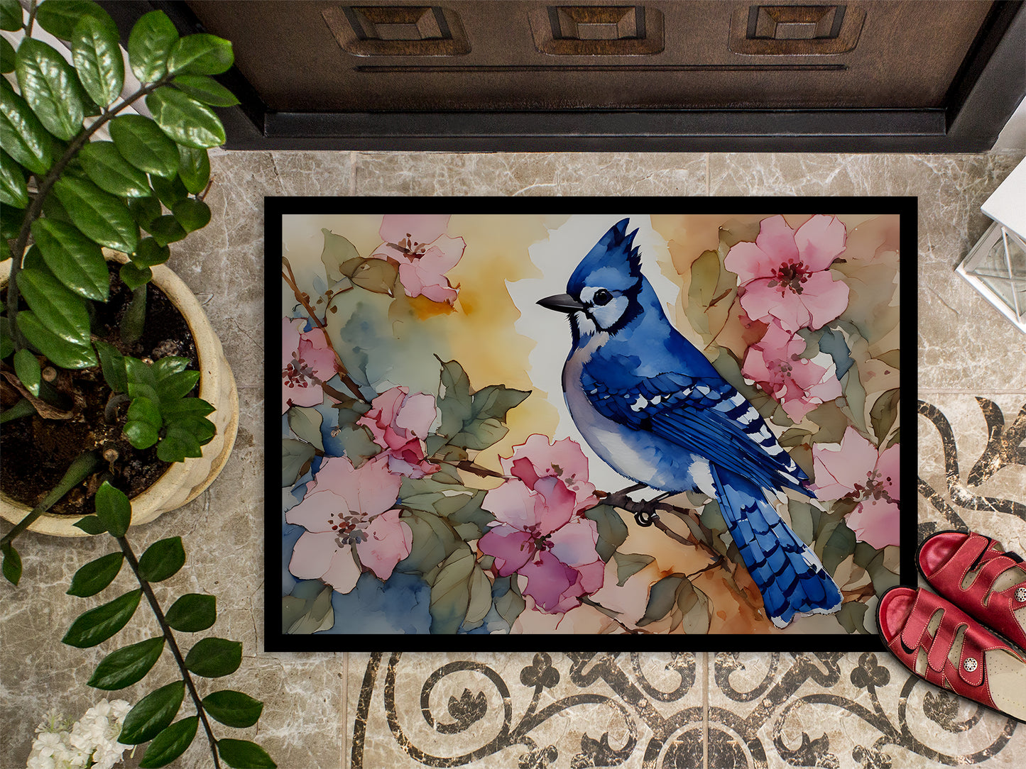 Blue Jay Doormat