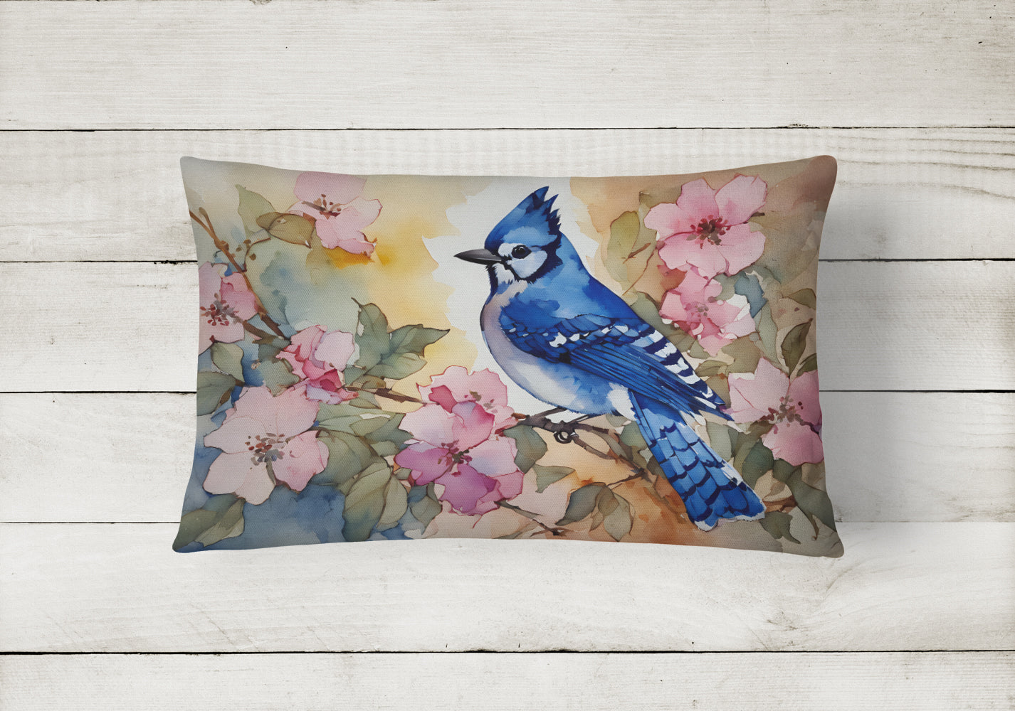 Blue Jay Throw Pillow