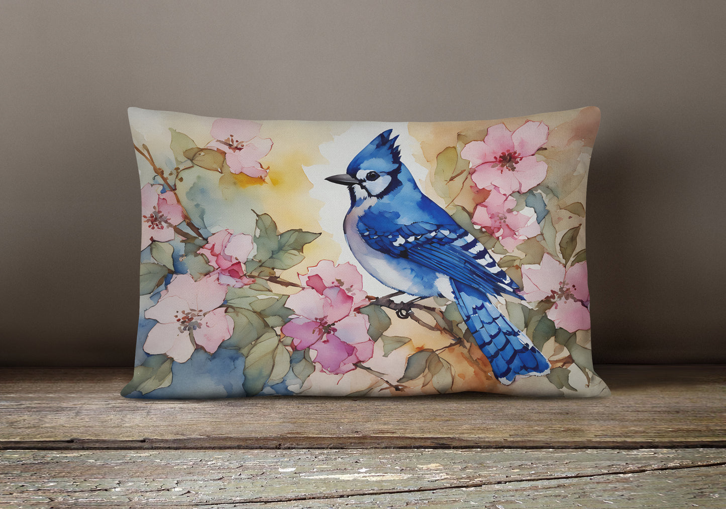 Blue Jay Throw Pillow