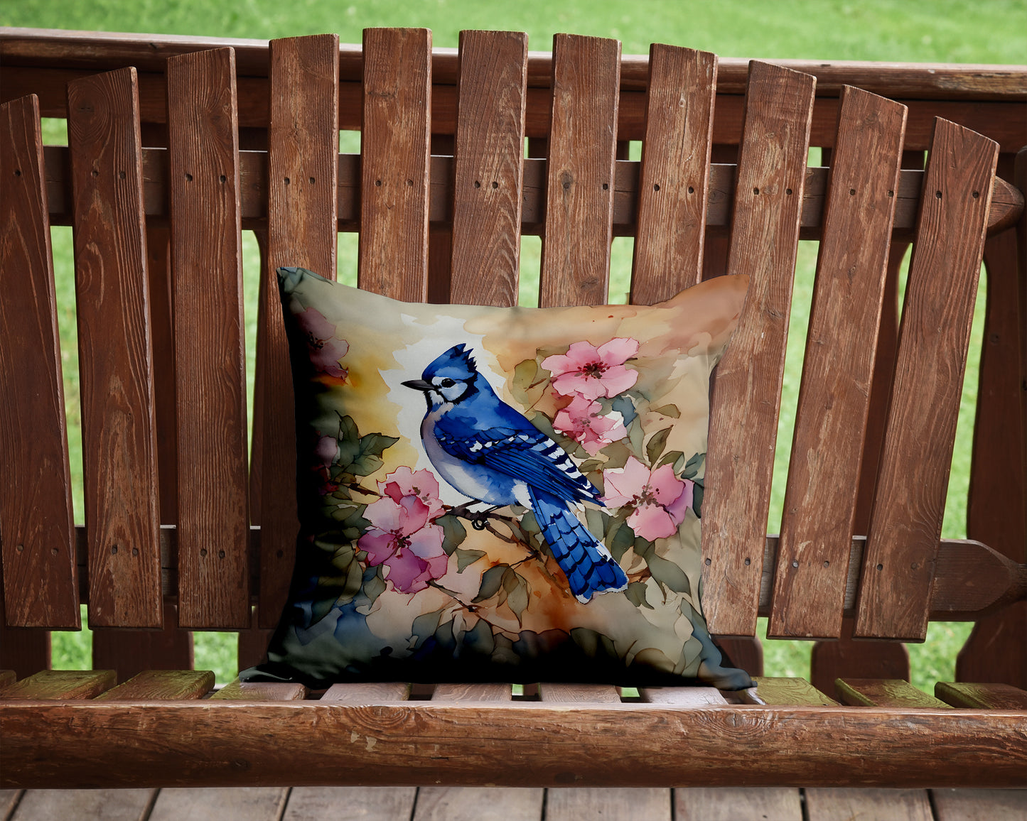 Blue Jay Throw Pillow