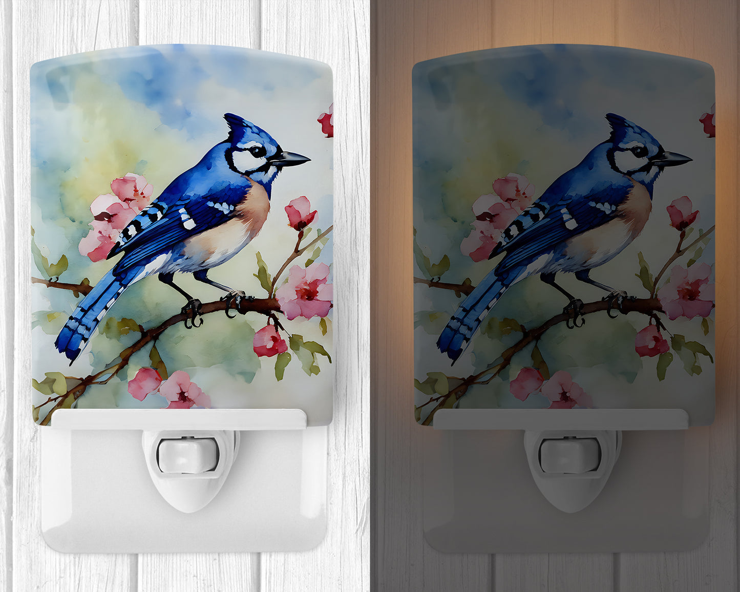 Blue Jay Ceramic Night Light