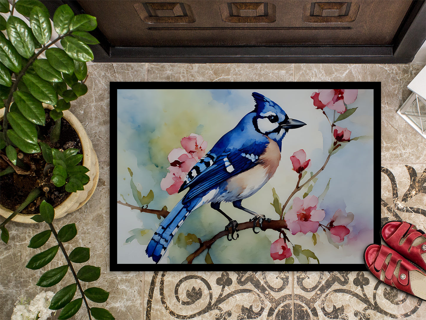 Blue Jay Doormat