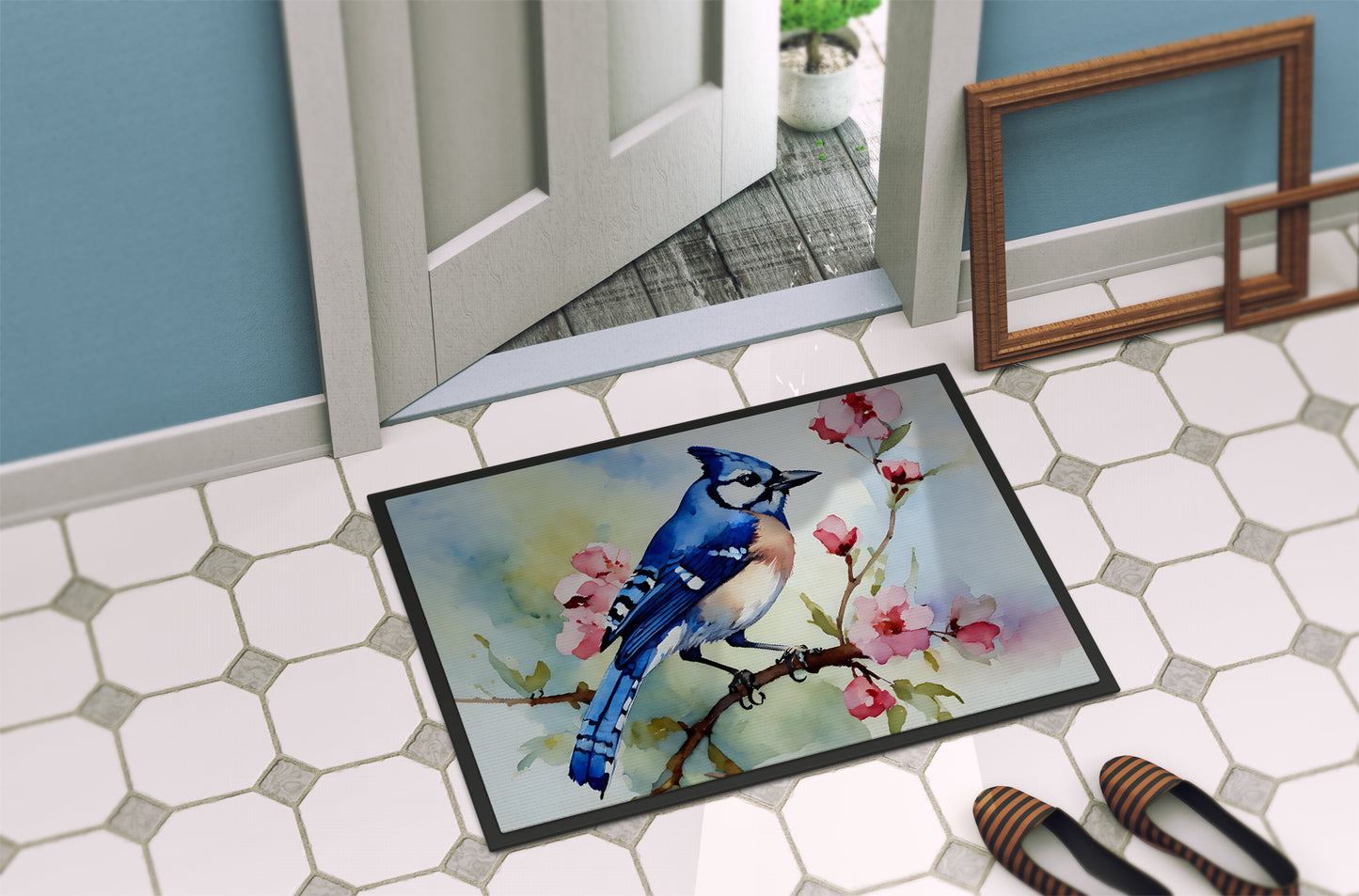 Blue Jay Doormat