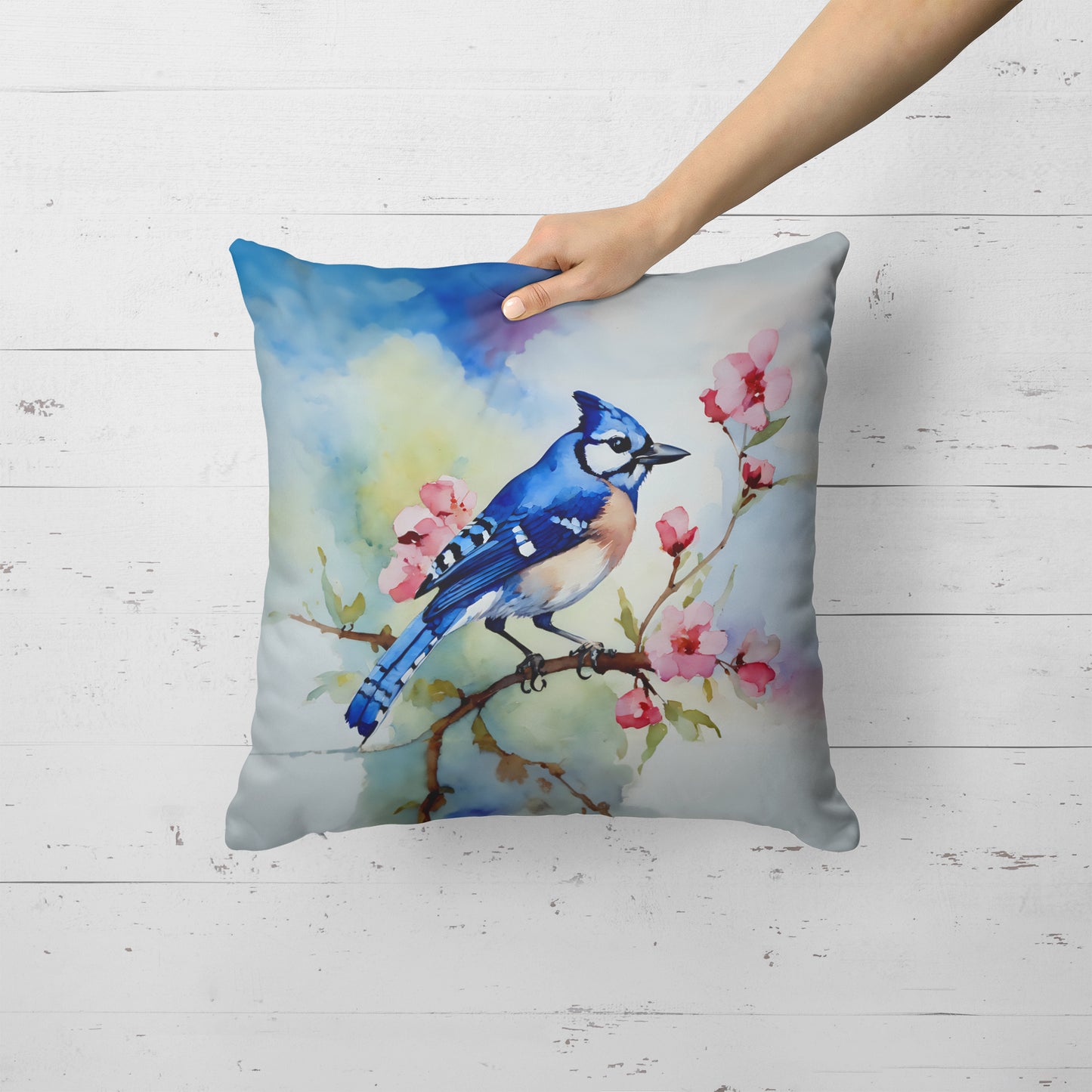 Blue Jay Throw Pillow