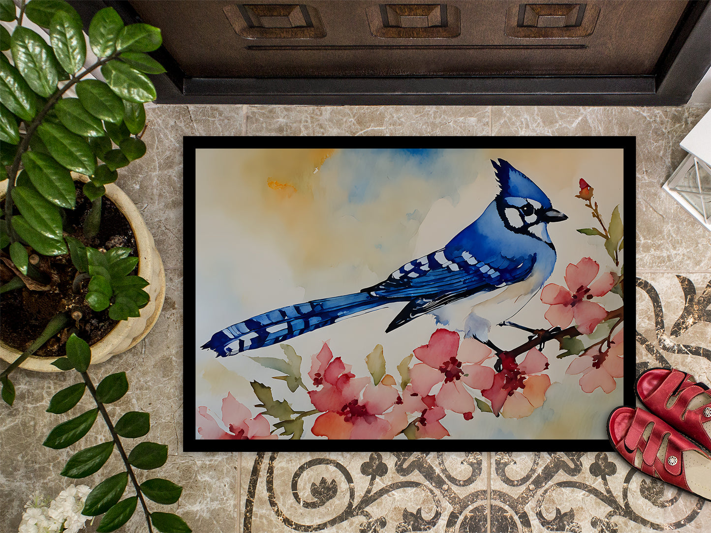 Blue Jay Doormat