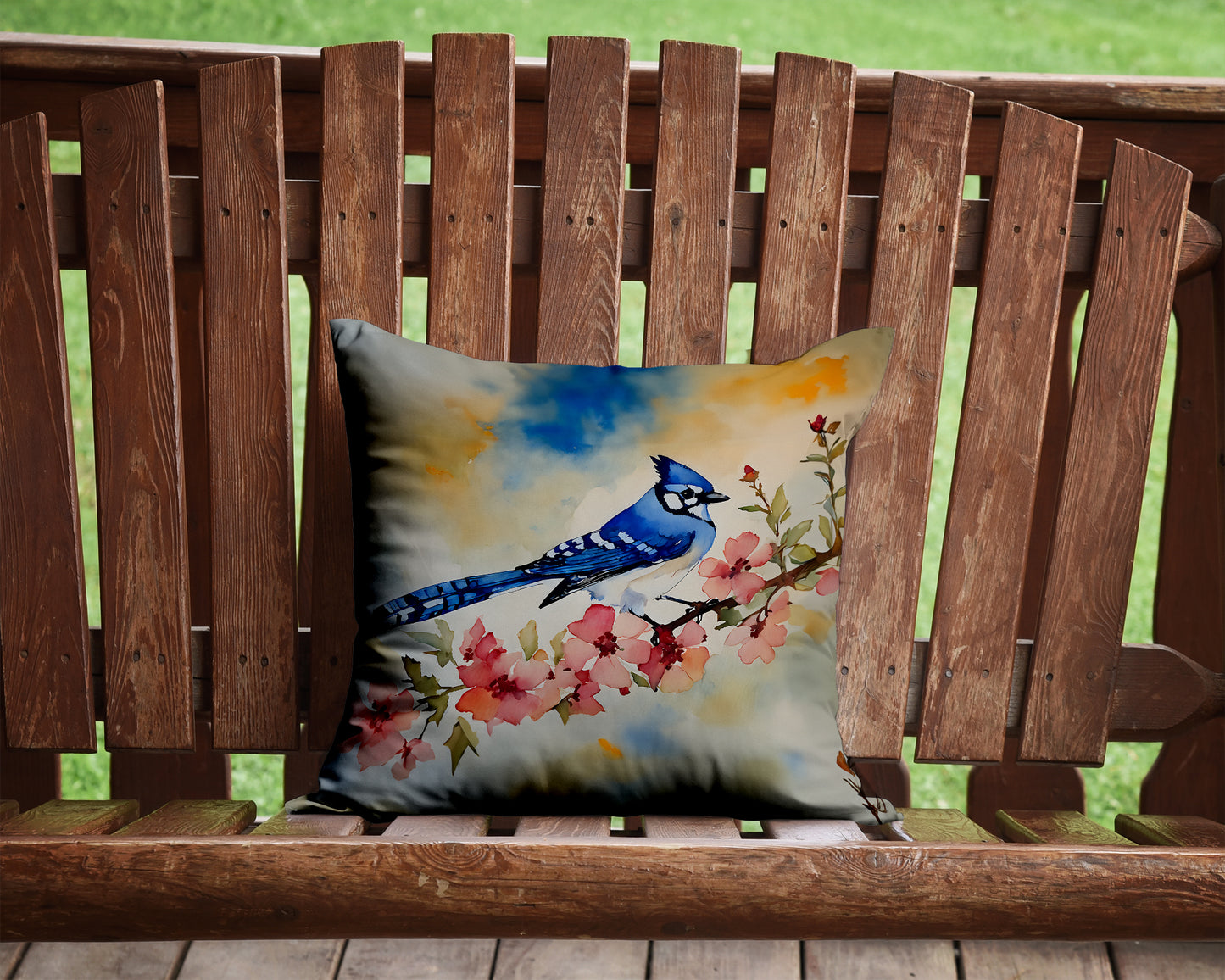 Blue Jay Throw Pillow