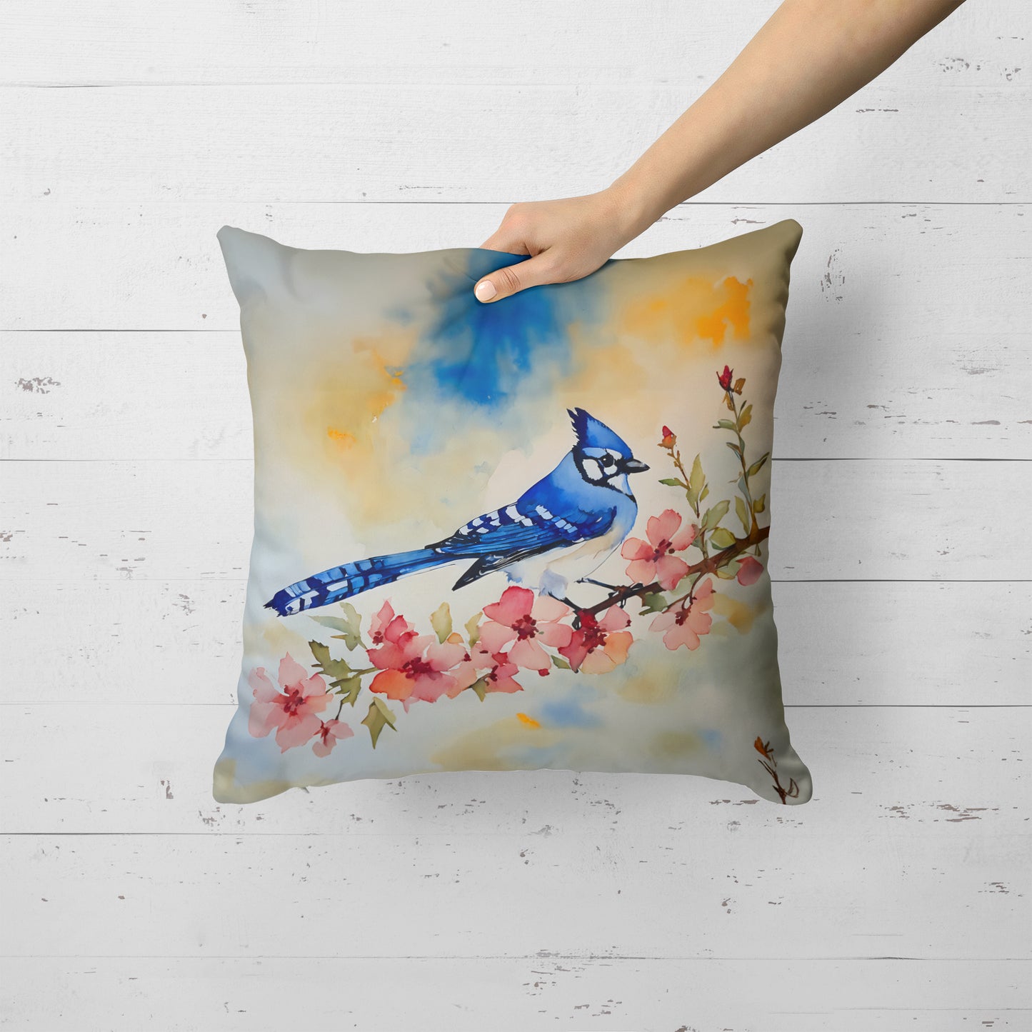 Blue Jay Throw Pillow