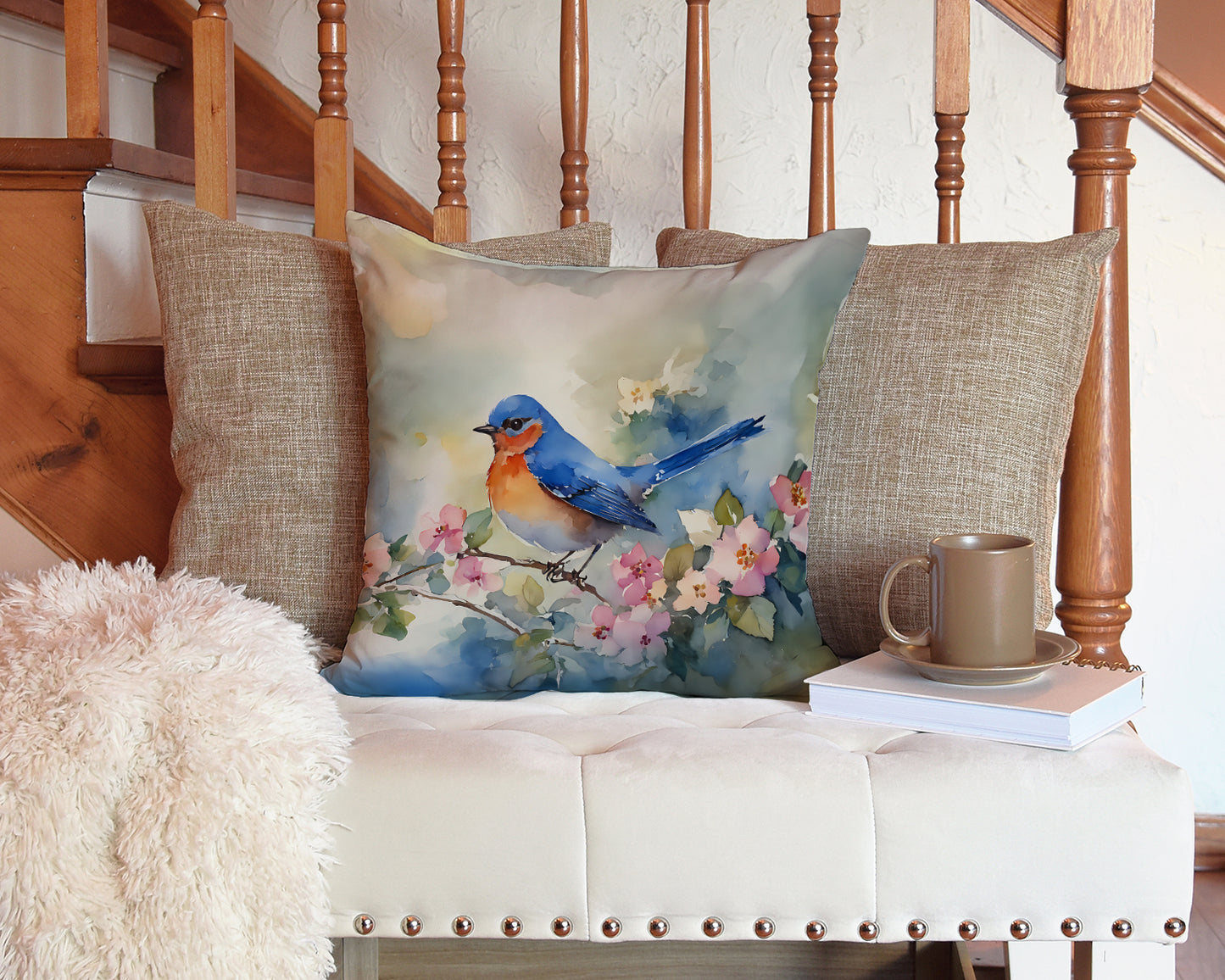 Bluebird Throw Pillow