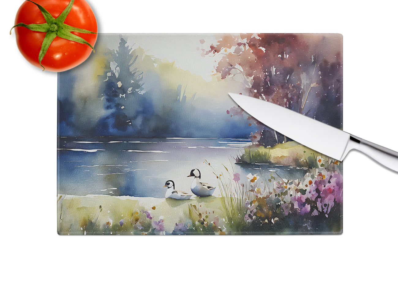 Bufflehead Glass Cutting Board