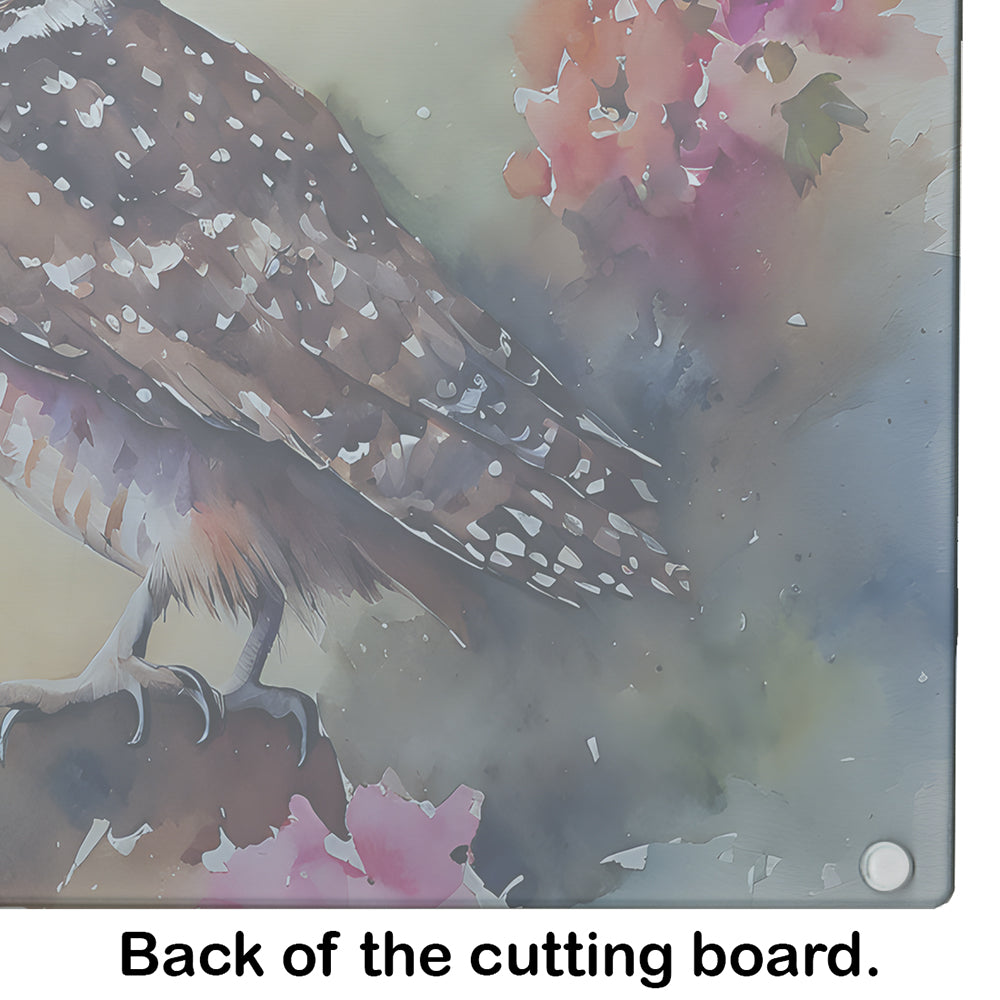 Burrowing Owl Glass Cutting Board