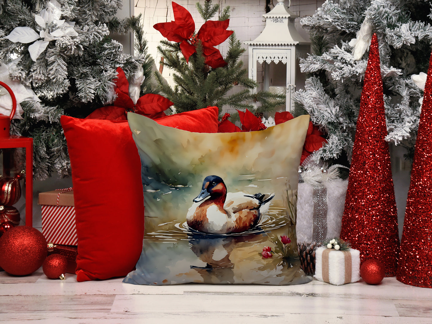 Canvasback Throw Pillow