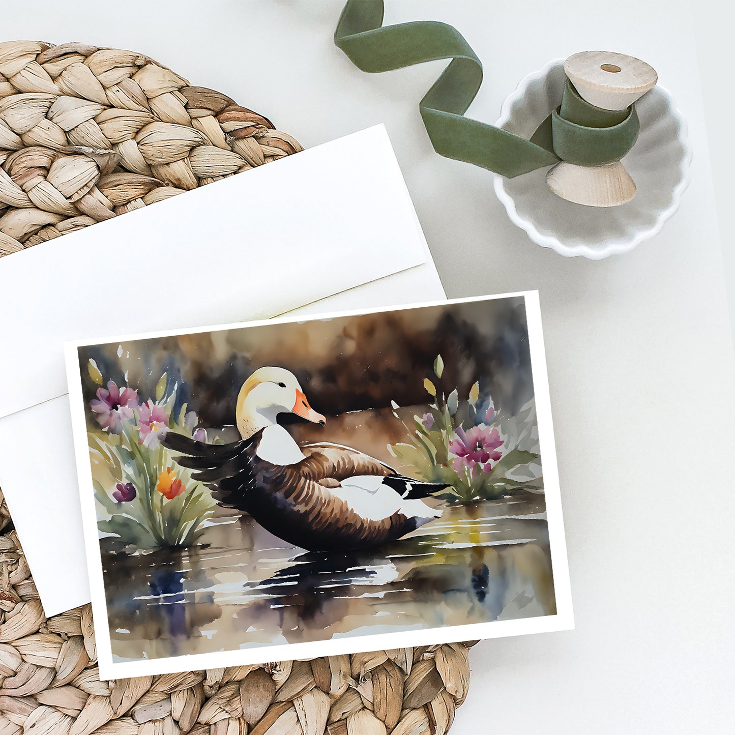 Common Eider Duck Greeting Cards Pack of 8