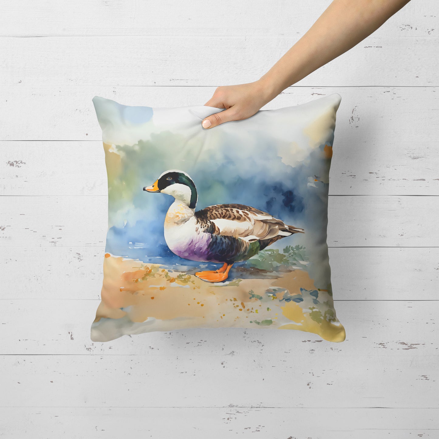 Common Eider Duck Throw Pillow