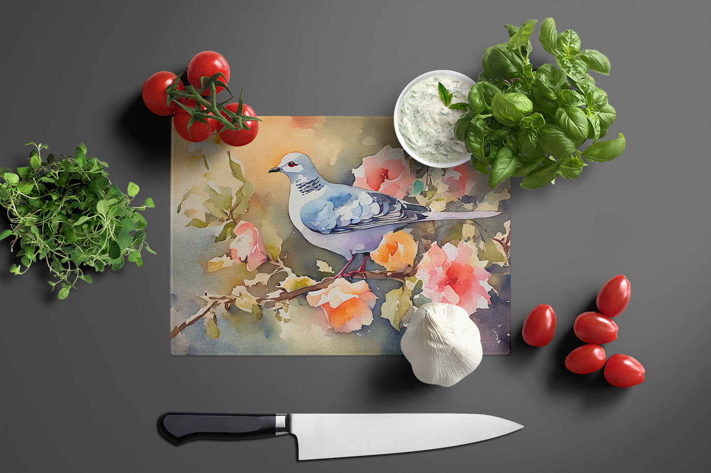 Dove Glass Cutting Board