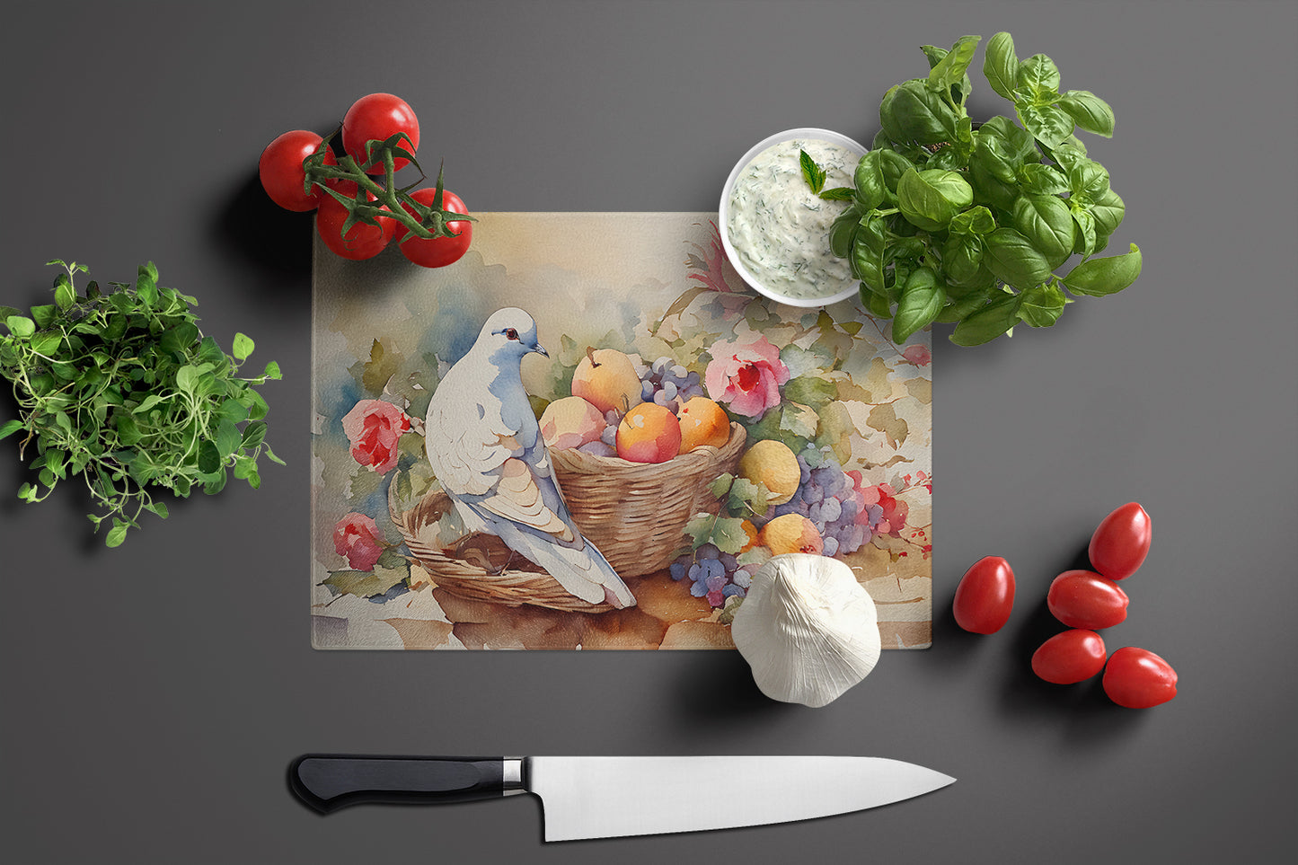 Dove Glass Cutting Board