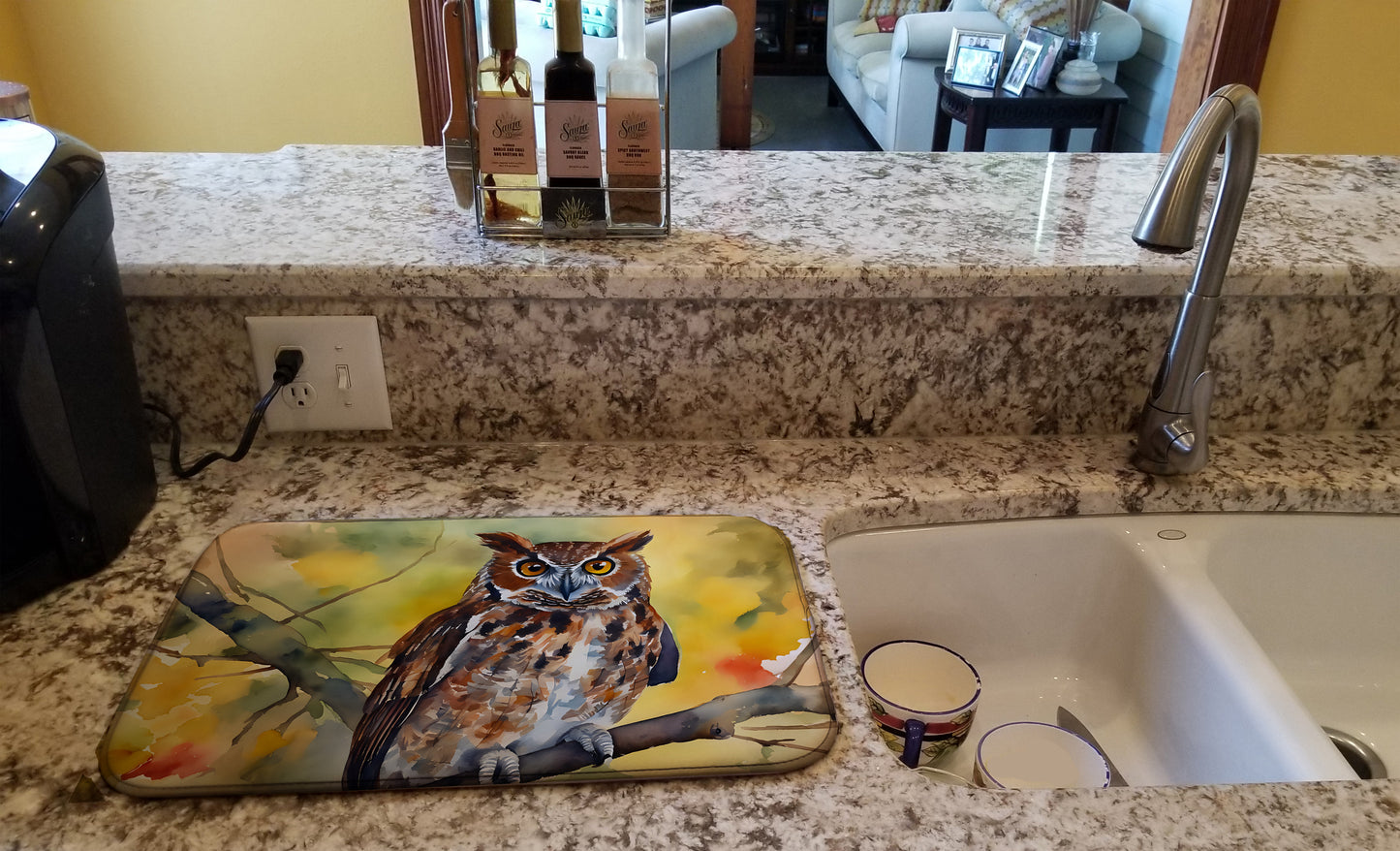 Eastern Screech Owl Dish Drying Mat