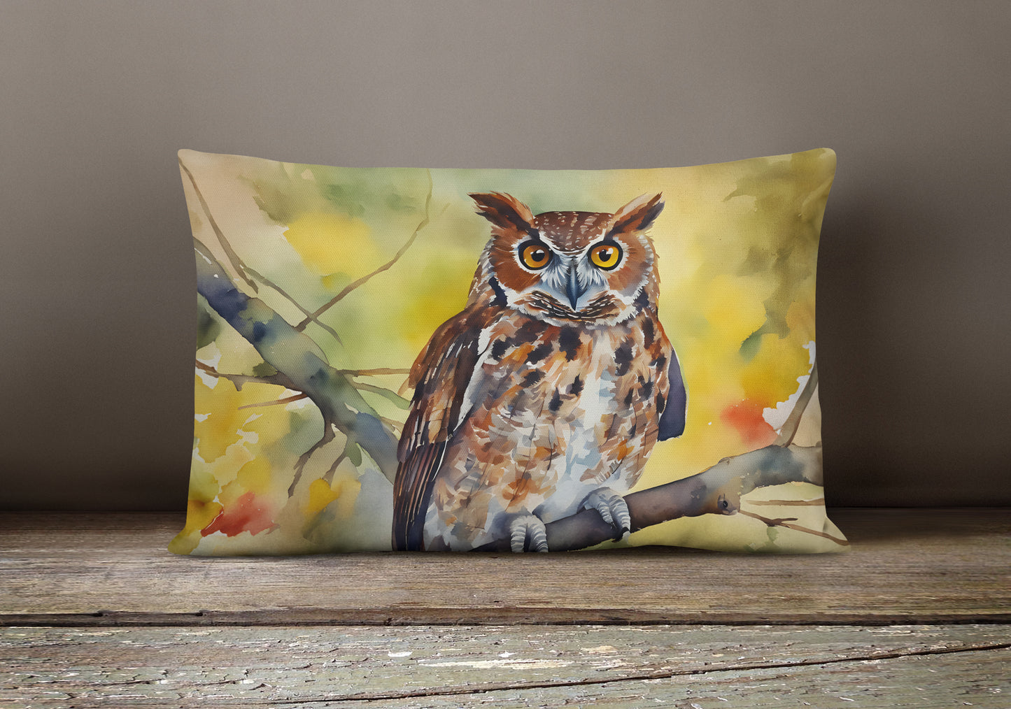 Eastern Screech Owl Throw Pillow