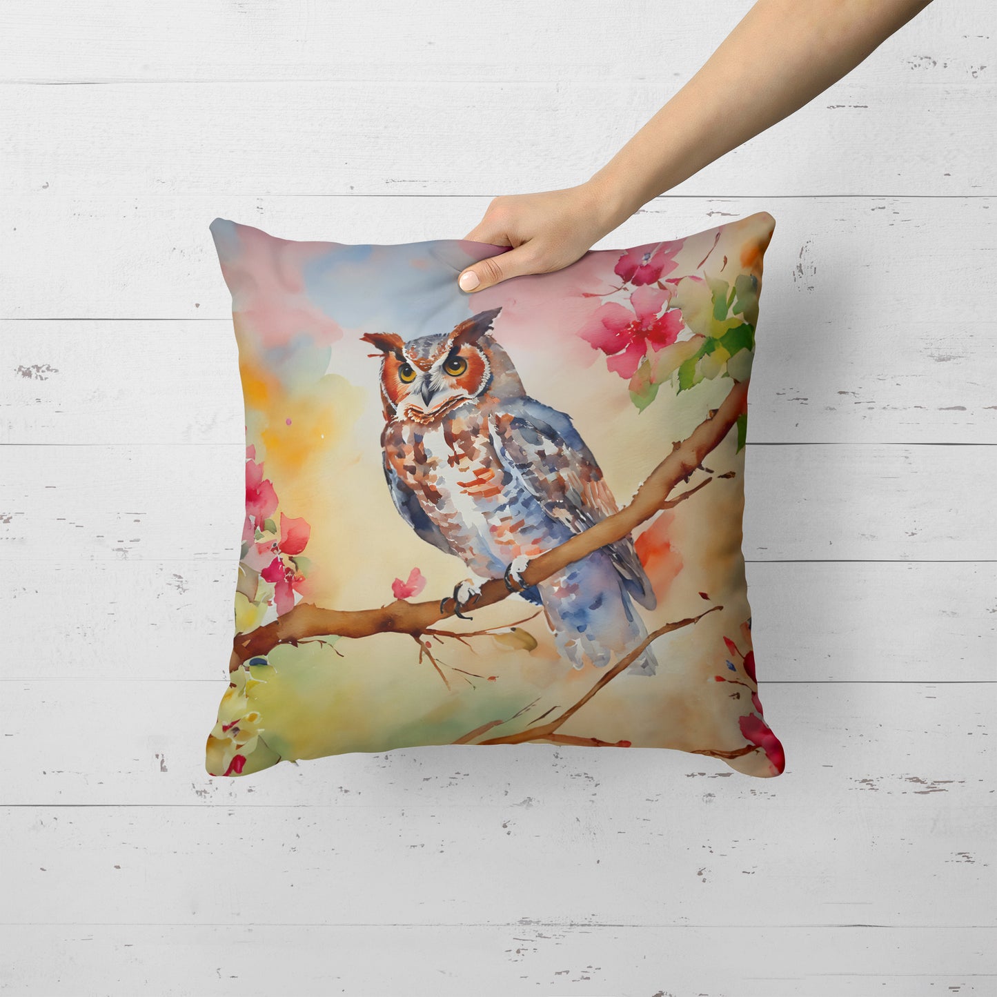 Eastern Screech Owl Throw Pillow