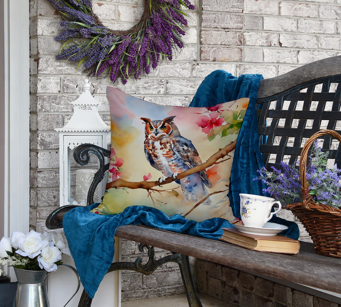 Eastern Screech Owl Throw Pillow