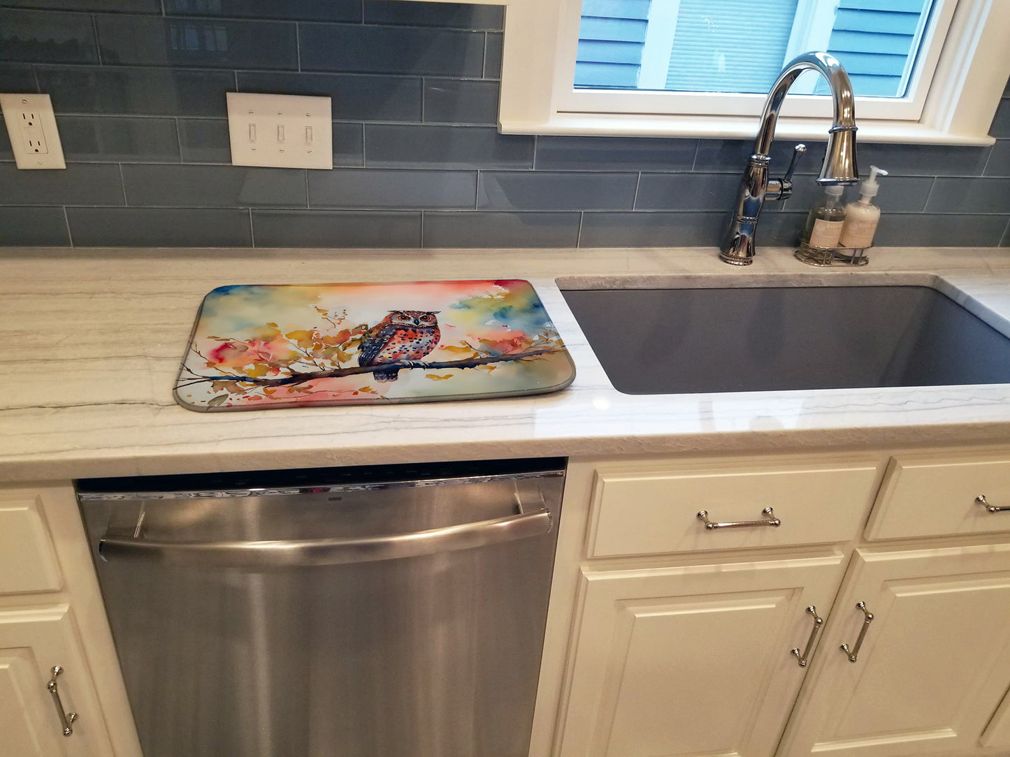 Elf Owl Dish Drying Mat