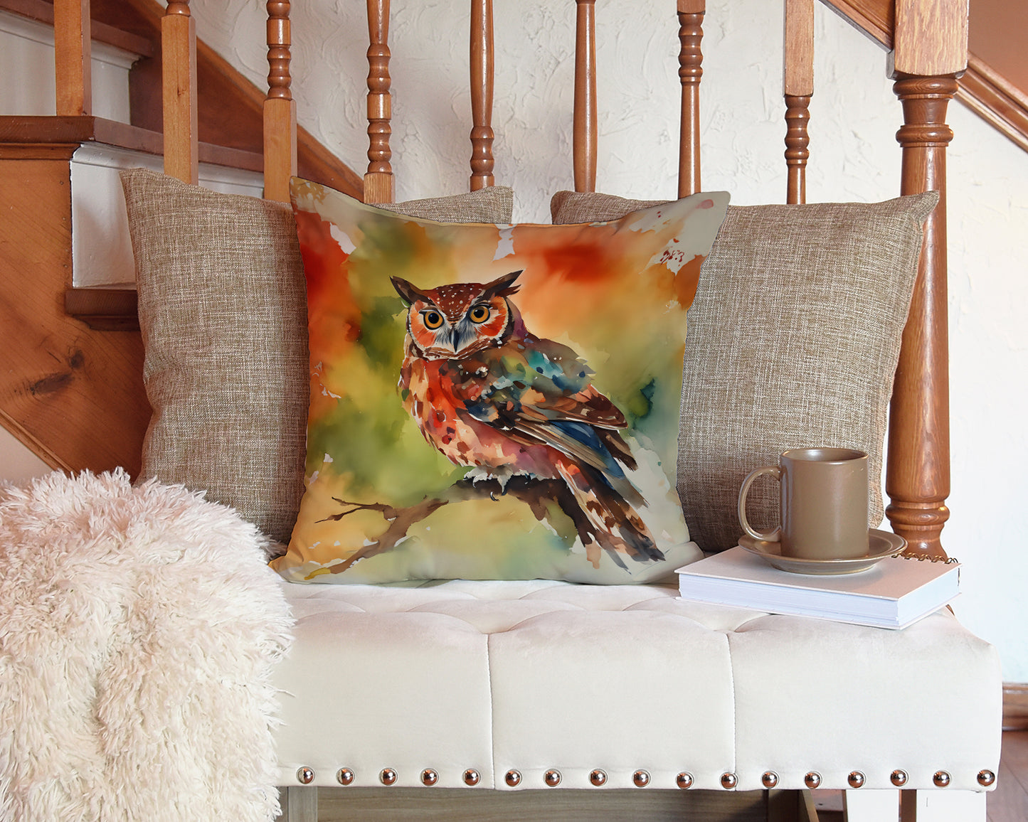 Elf Owl Throw Pillow