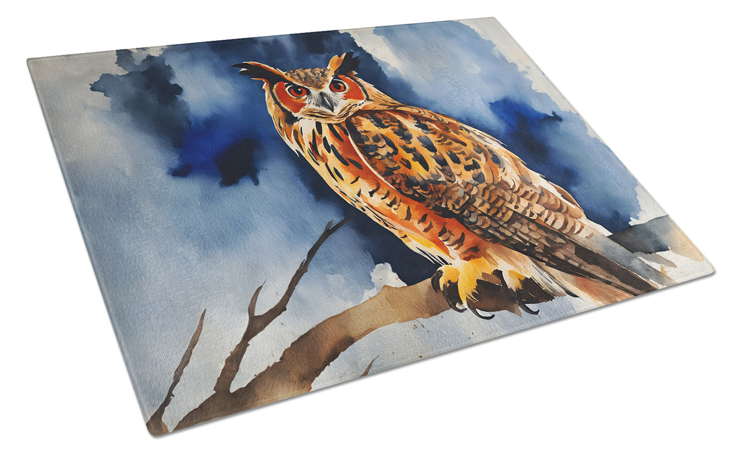 Buy this Eurasian Eagle Owl Glass Cutting Board