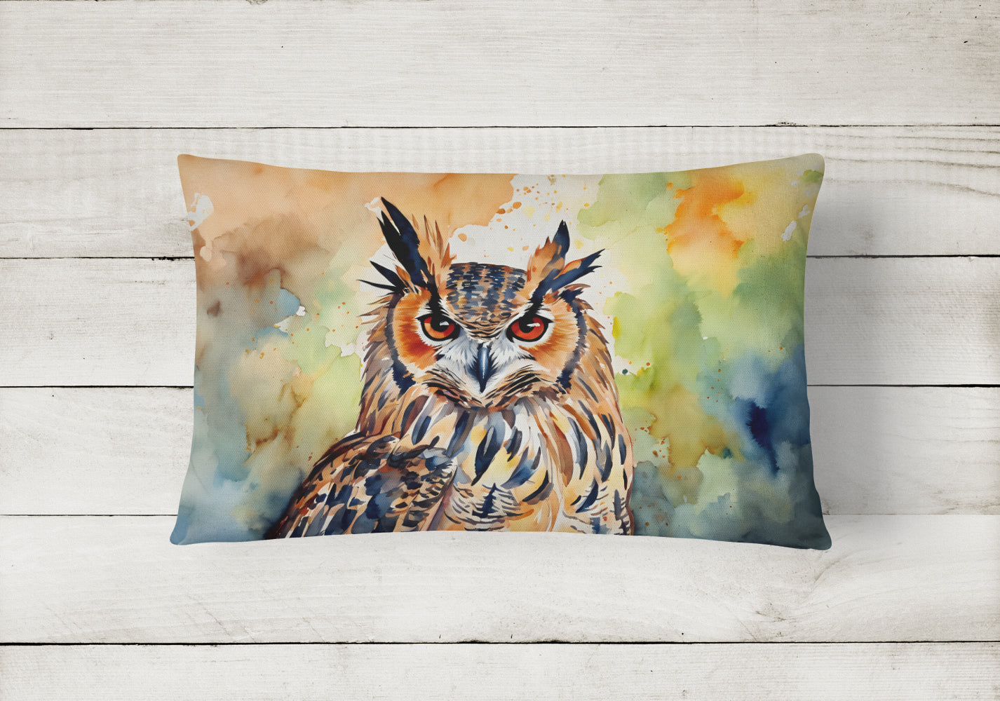 Eurasian Eagle Owl Throw Pillow