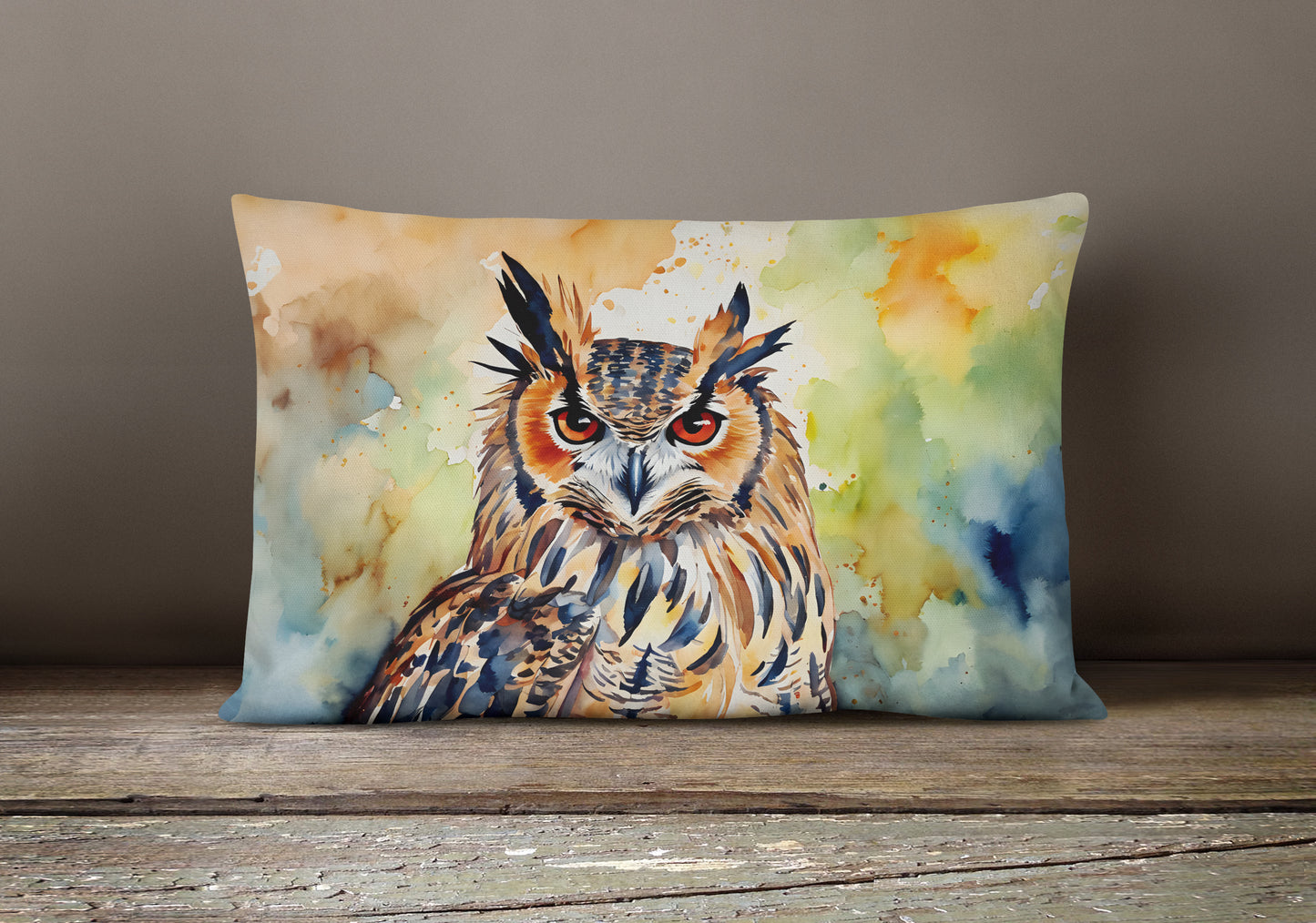 Eurasian Eagle Owl Throw Pillow