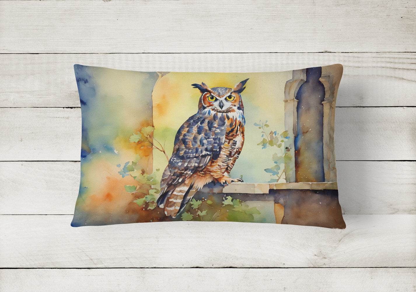 Great Horned Owl Throw Pillow