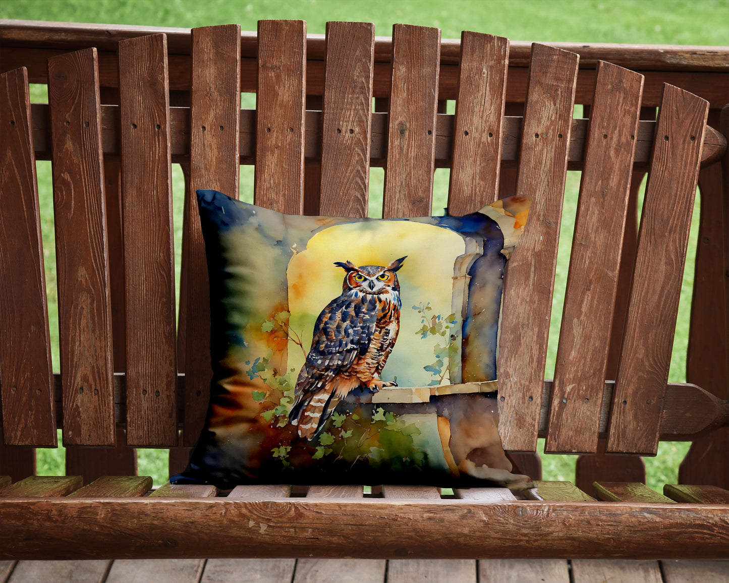 Great Horned Owl Throw Pillow