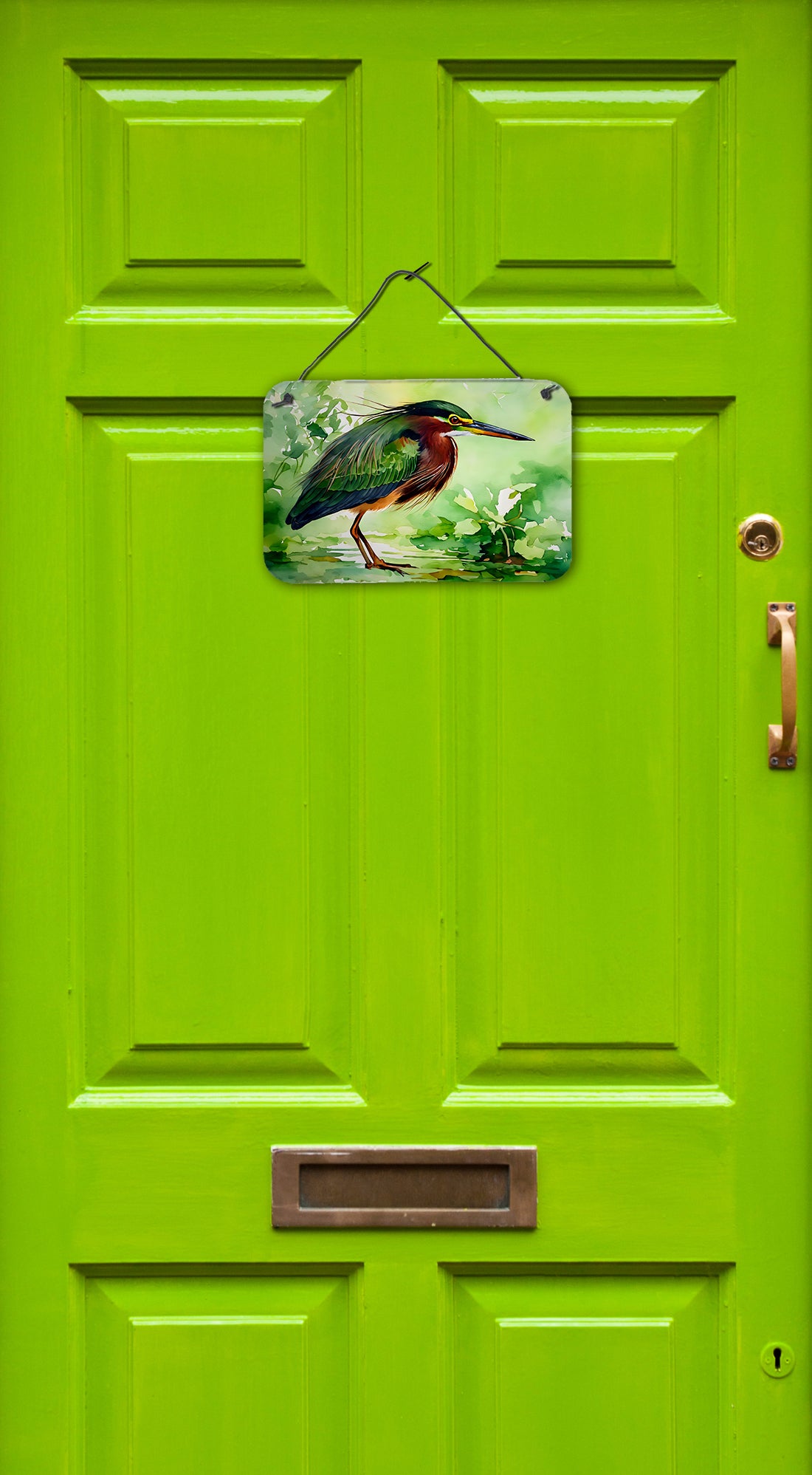 Green Heron Wall or Door Hanging Prints