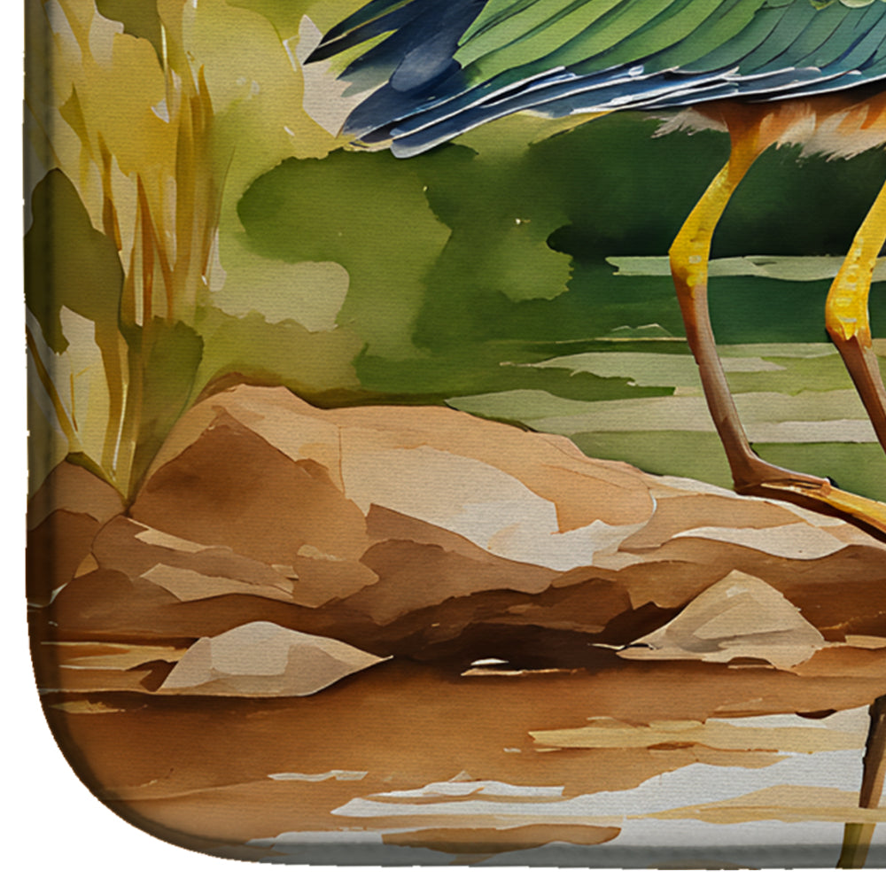 Green Heron Dish Drying Mat