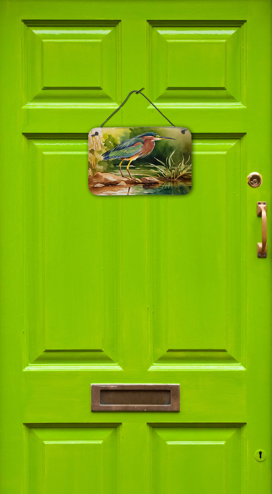 Green Heron Wall or Door Hanging Prints