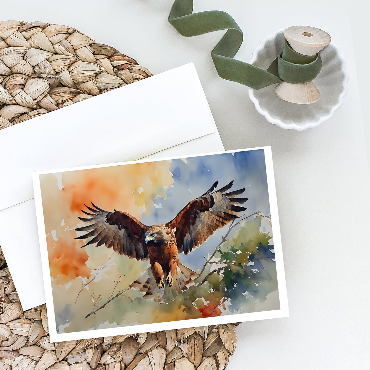 Hawk Greeting Cards Pack of 8