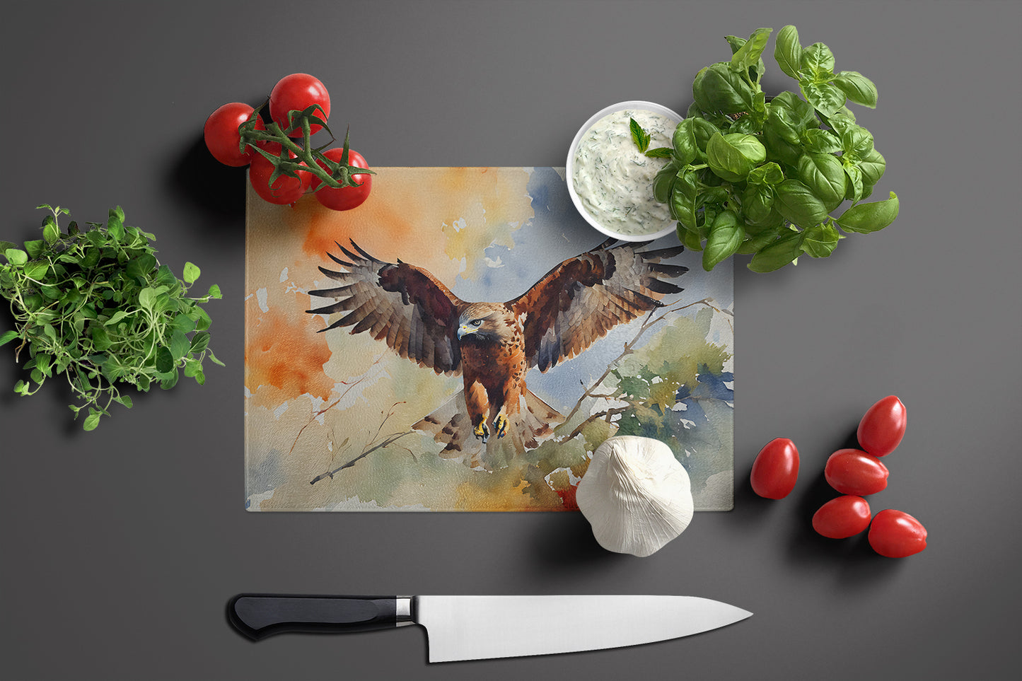 Hawk Glass Cutting Board