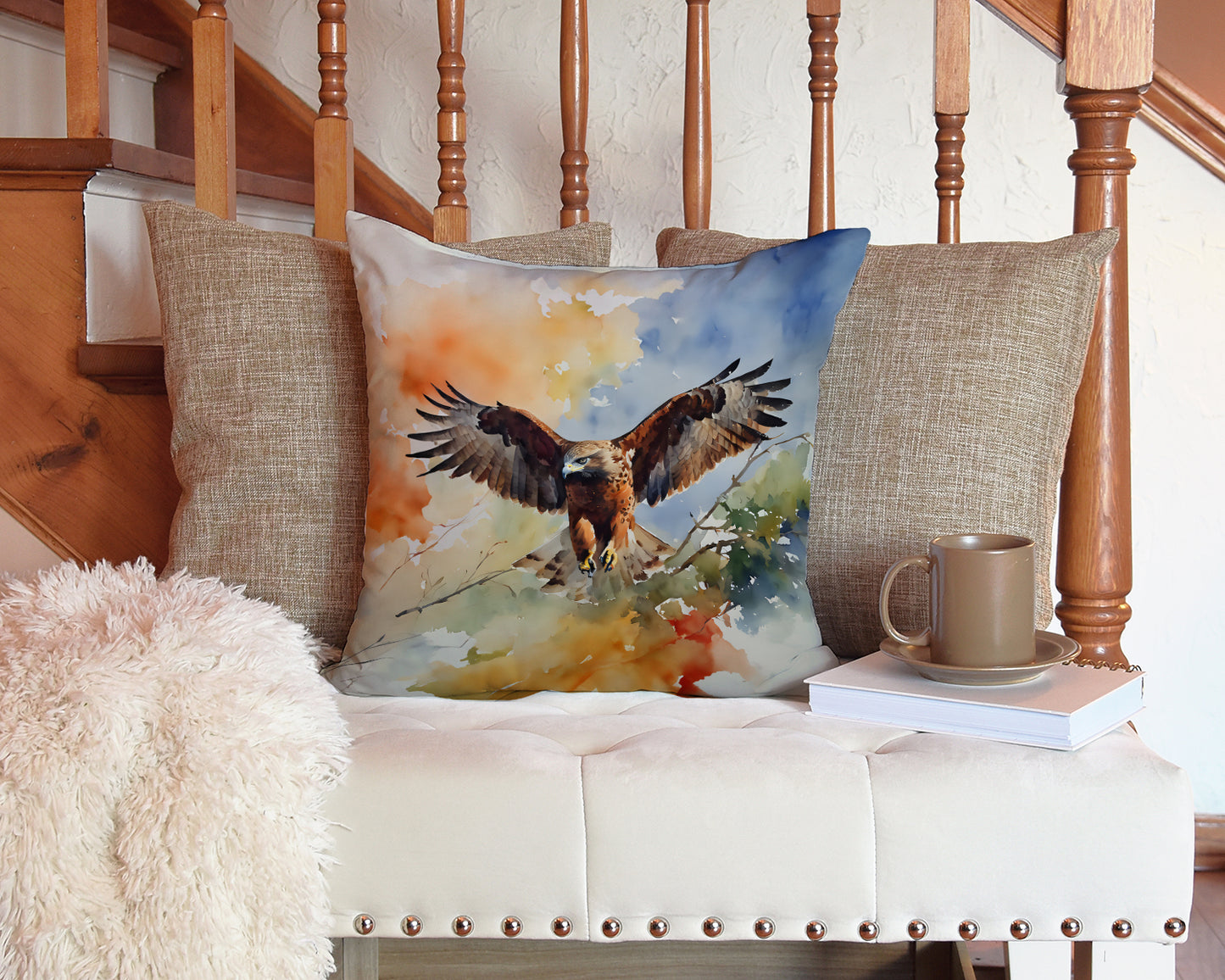 Hawk Throw Pillow