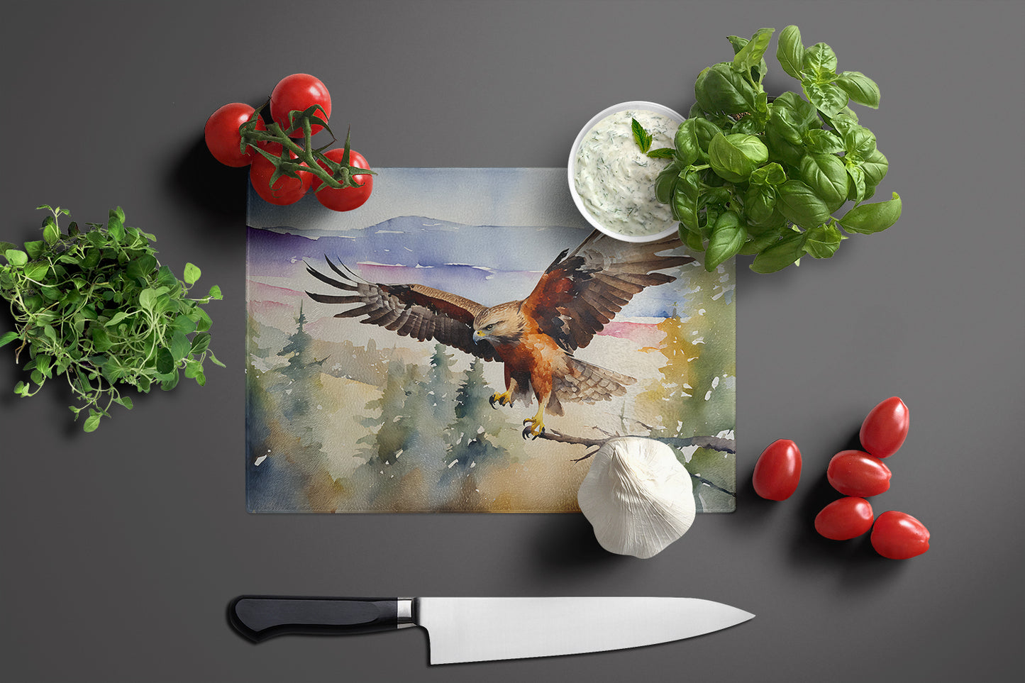 Hawk Glass Cutting Board