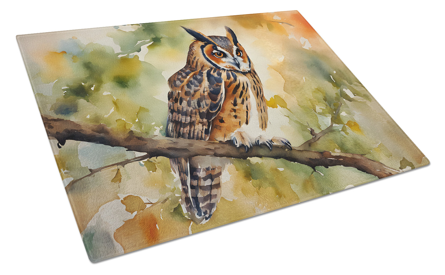 Buy this Long-Eared Owl Glass Cutting Board