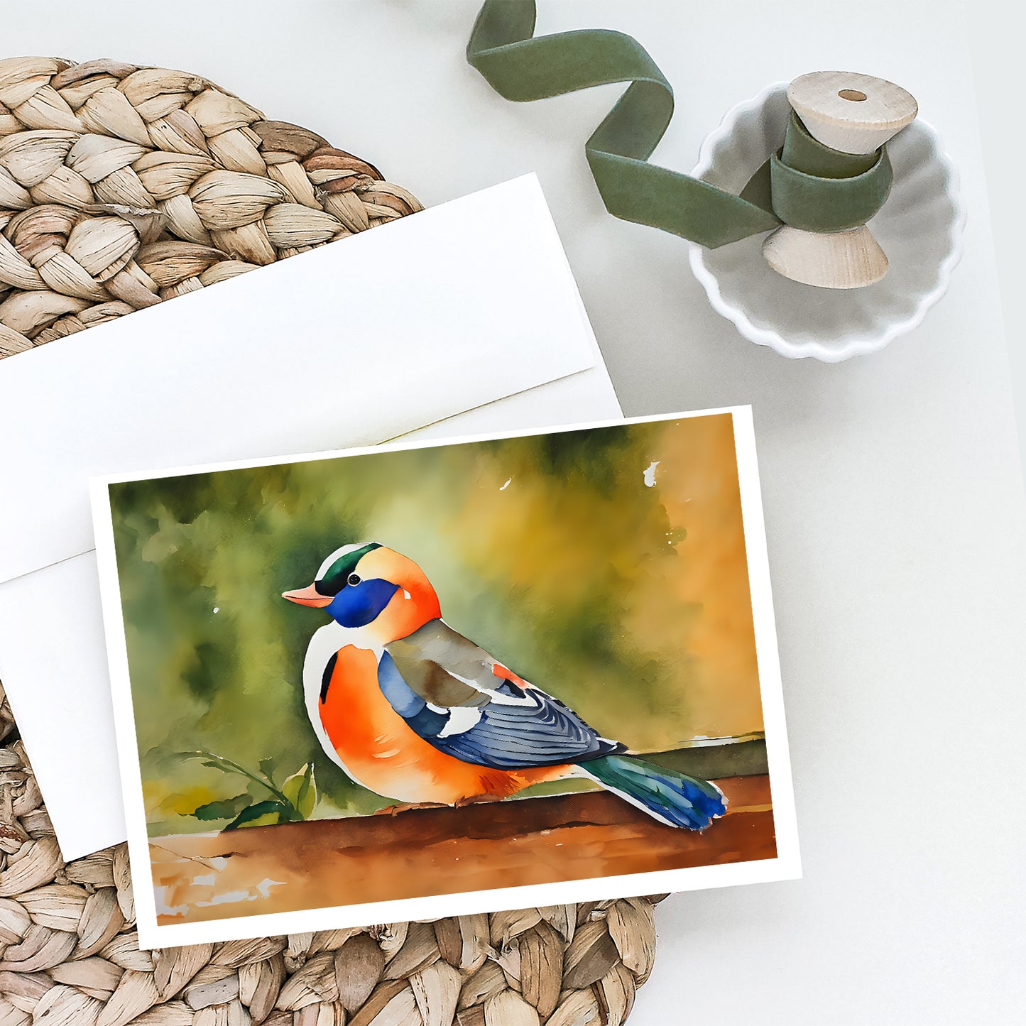 Mandarin Duck Greeting Cards Pack of 8