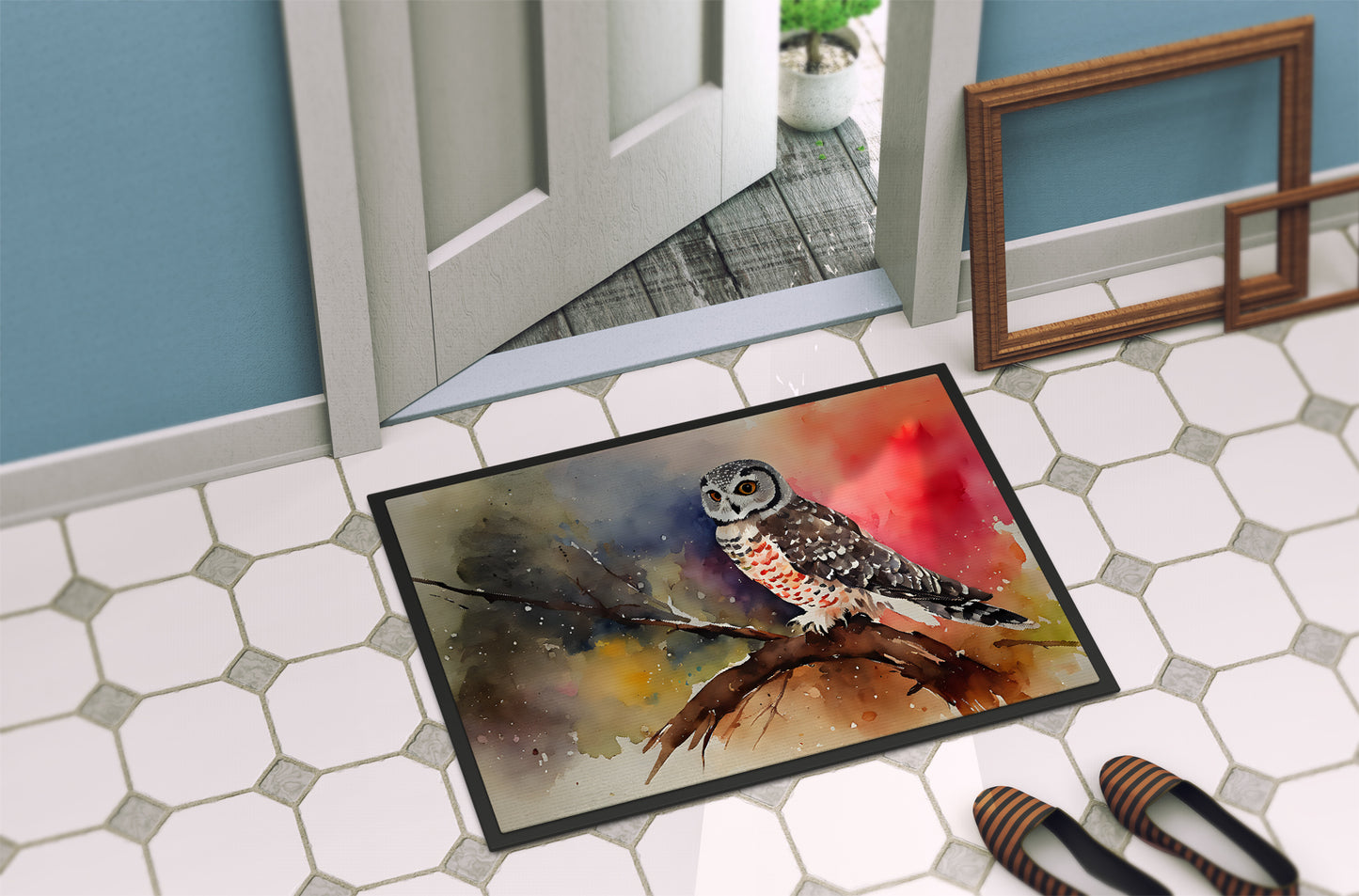 Northern Hawk Owl Doormat