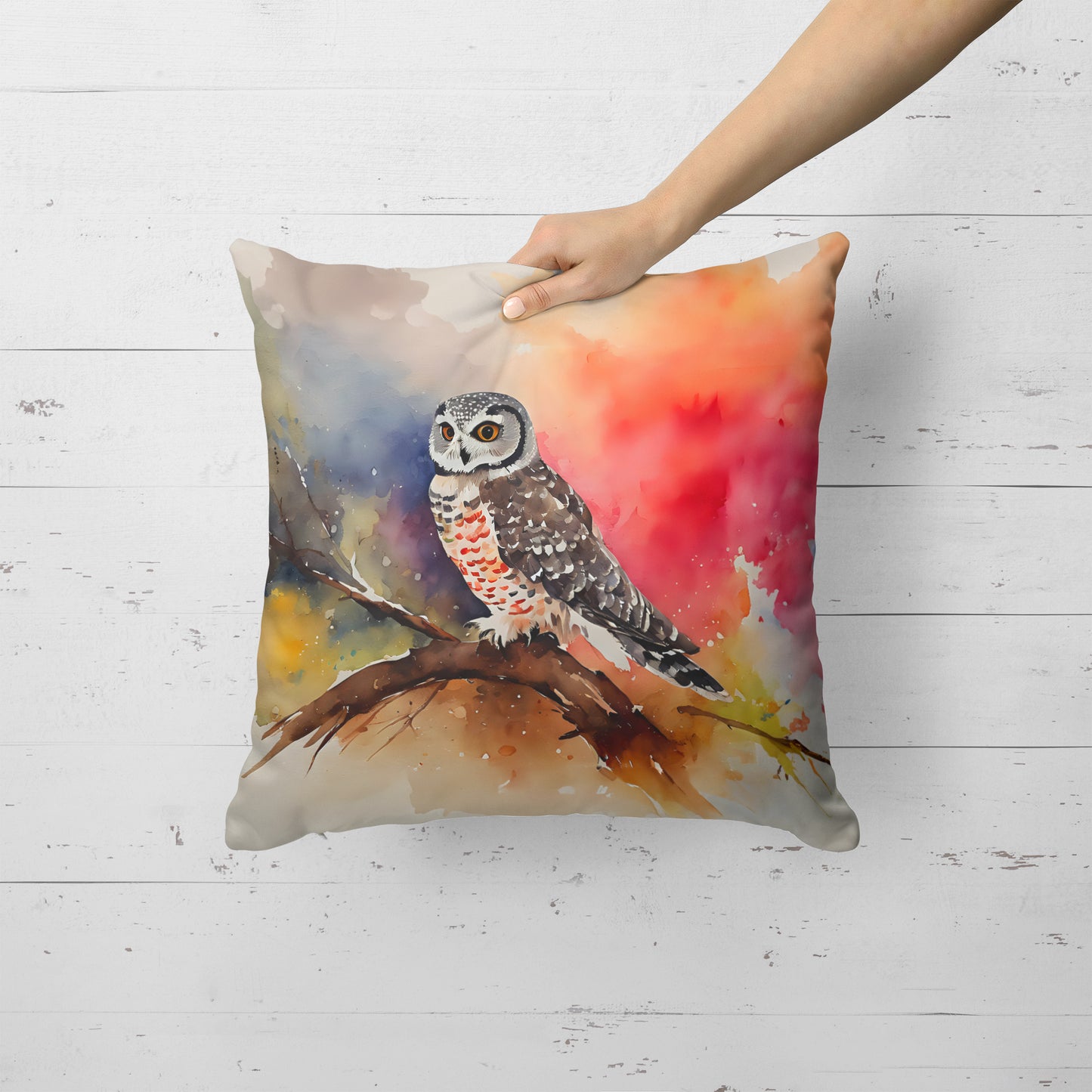 Northern Hawk Owl Throw Pillow