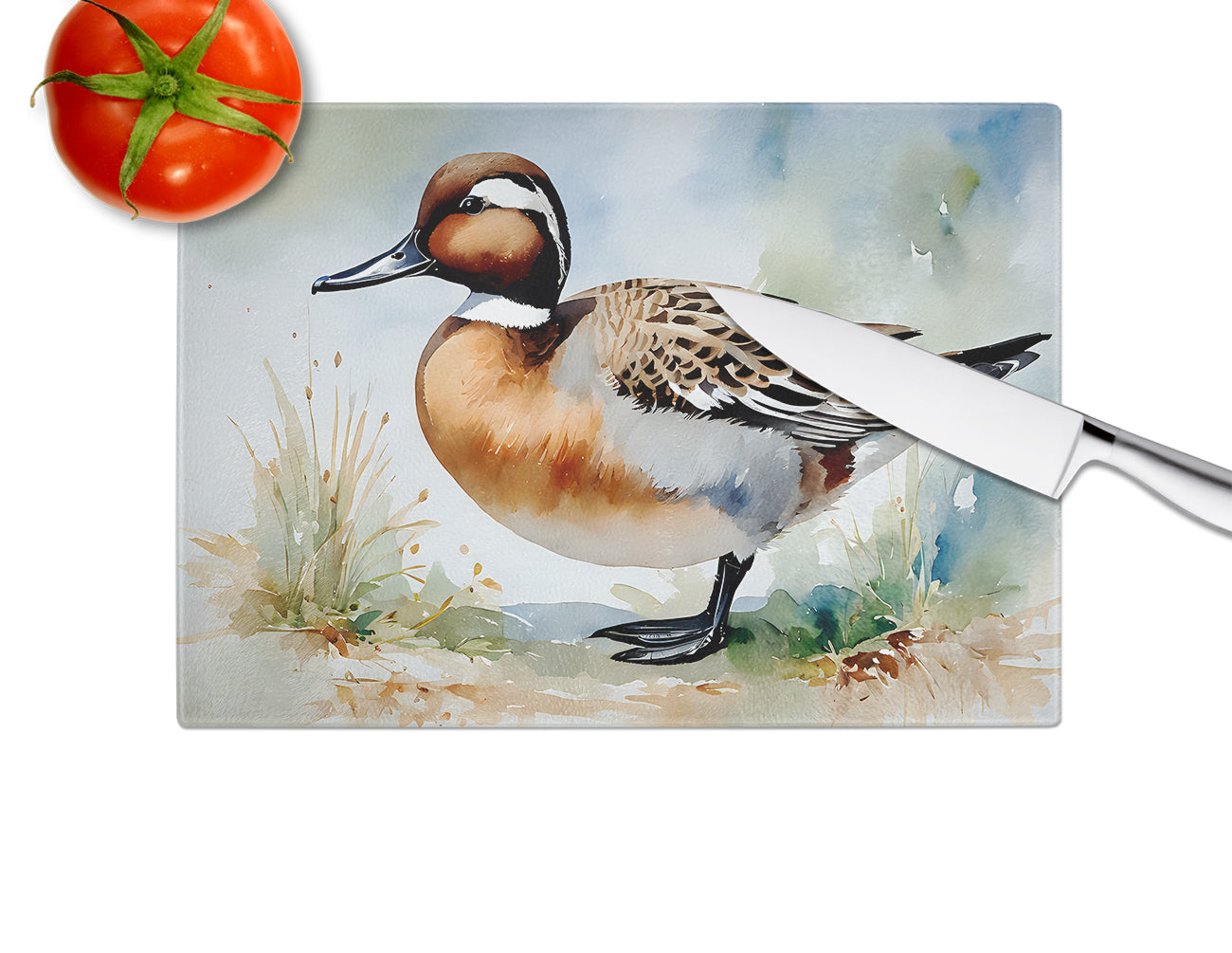 Northern Pintail Glass Cutting Board