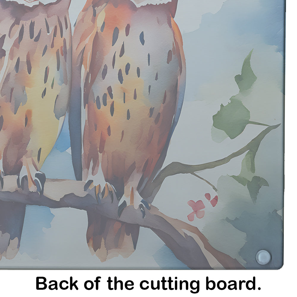 Owls Glass Cutting Board