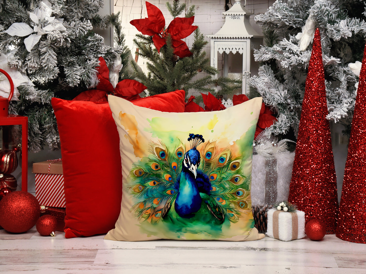 Peacock Throw Pillow