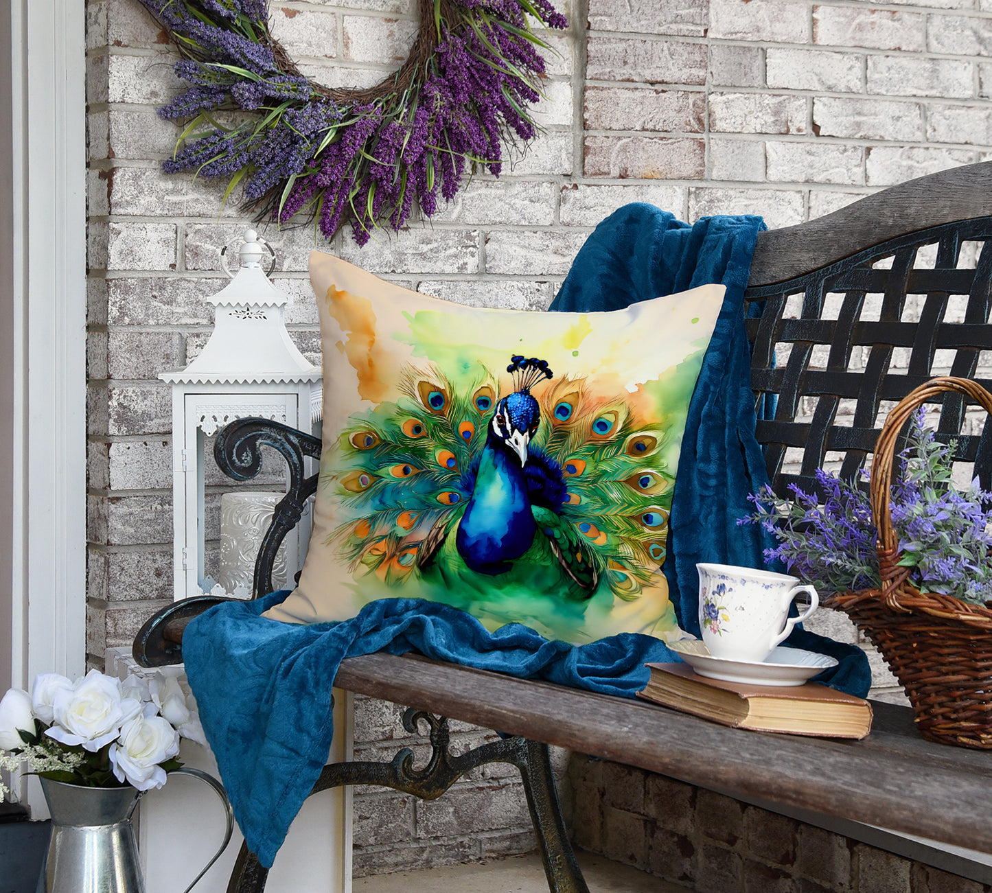 Peacock Throw Pillow