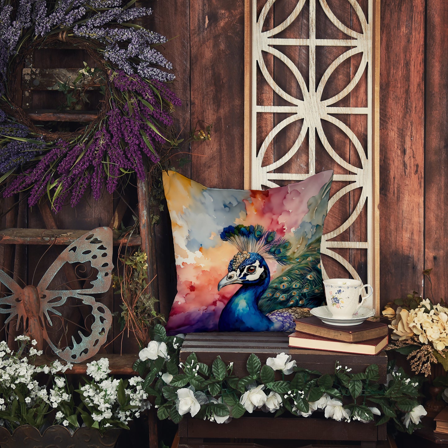 Peacock Throw Pillow