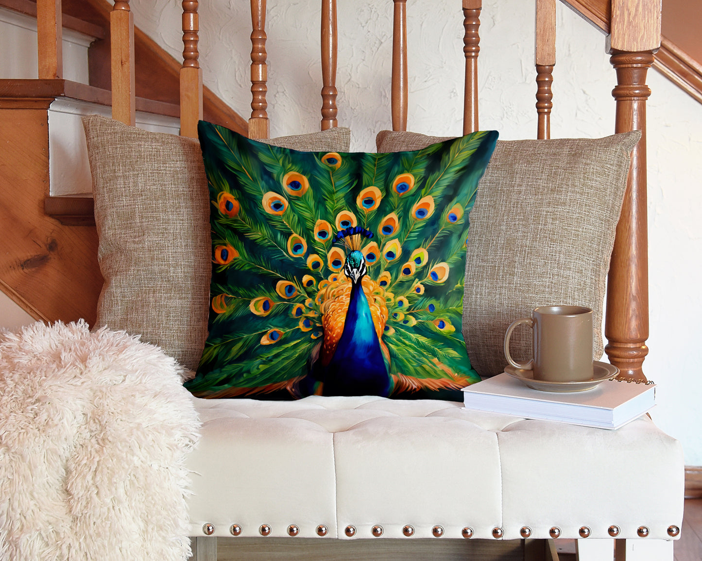 Peacock Throw Pillow