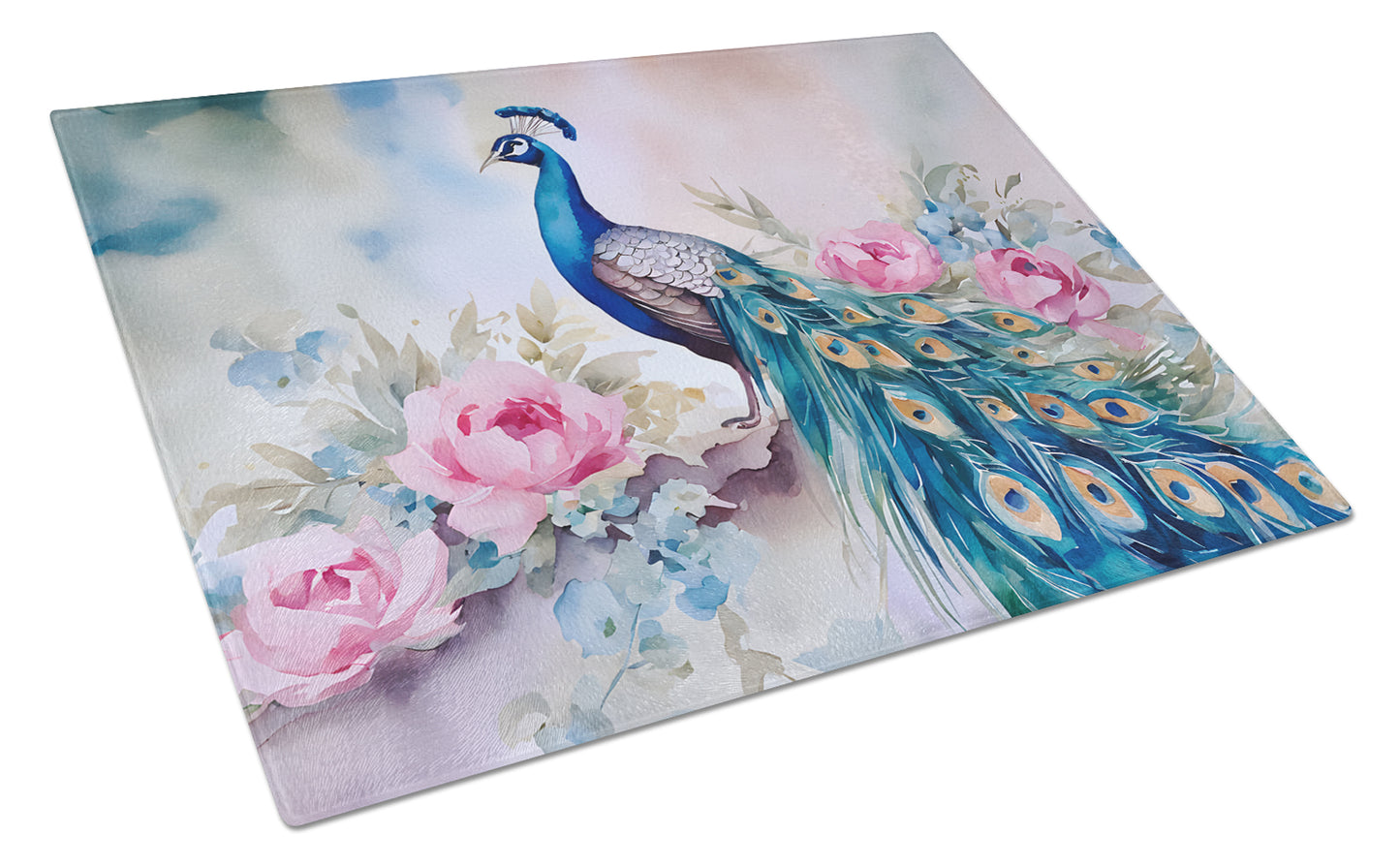 Buy this Peacock Glass Cutting Board