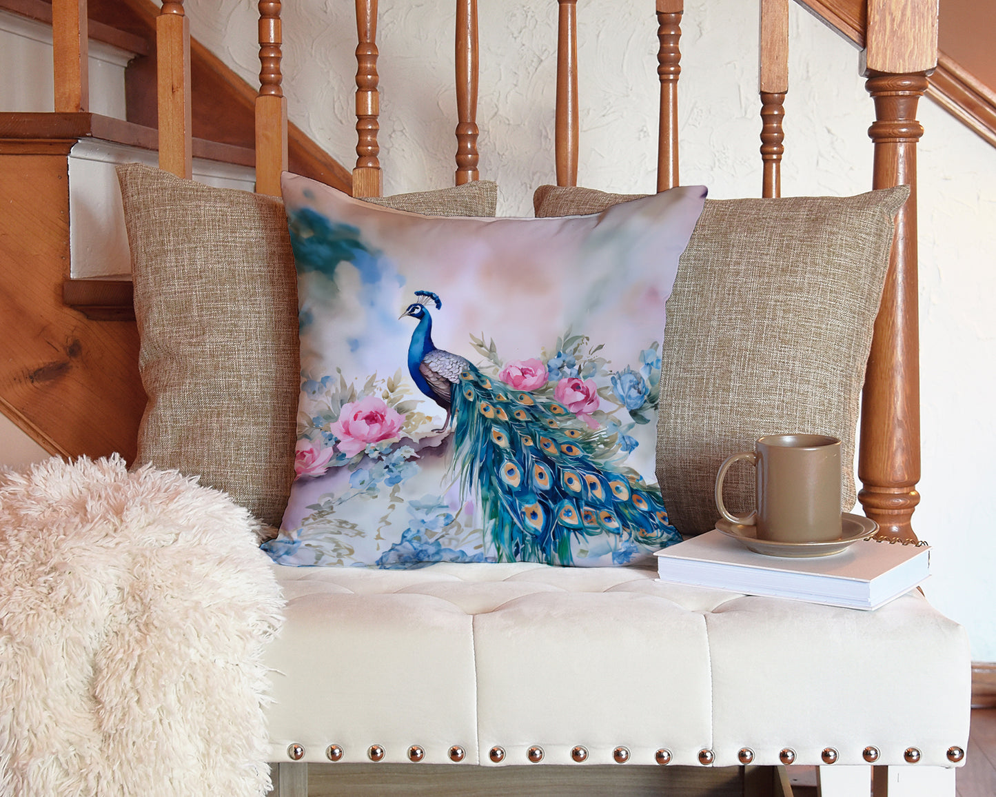 Peacock Throw Pillow